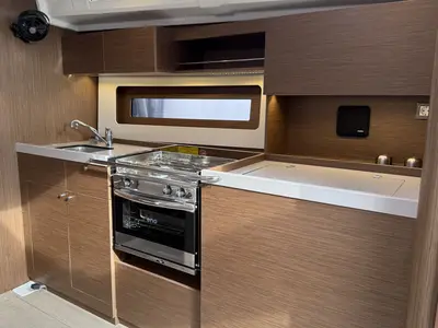 Galley of Agios, a Beneteau Oceanis 37.1 sailboat at Grad Pula, Croatia