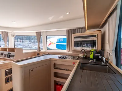 Galley of Ferd - Premium line, a Lagoon 42 catamaran at Capo d'Orlando, Italy