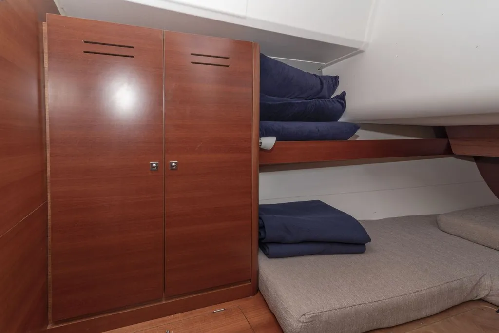 Cabin on RUBIN, a Dufour 460 Grand Large sailboat at Port de Pollença, Spain
