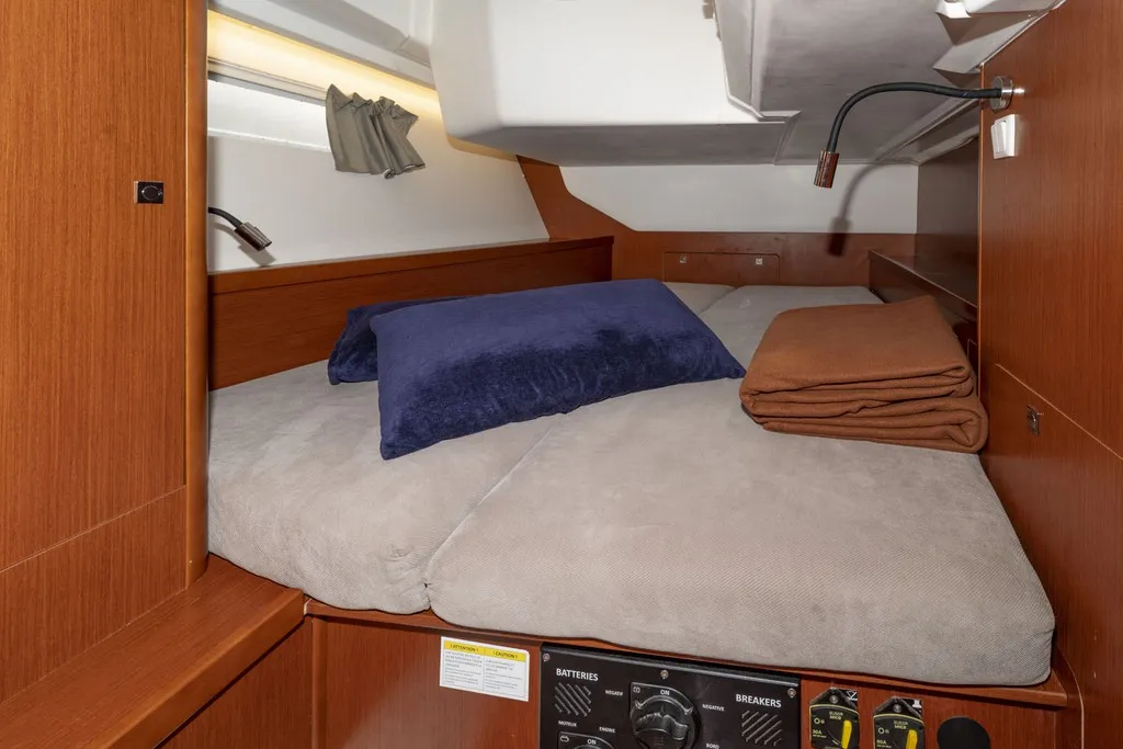 Cabin on RUBIN, a Dufour 460 Grand Large sailboat at Port de Pollença, Spain