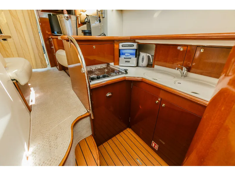 Galley of Dodo, a Prestige 36 Fly motorboat at Primošten, Croatia