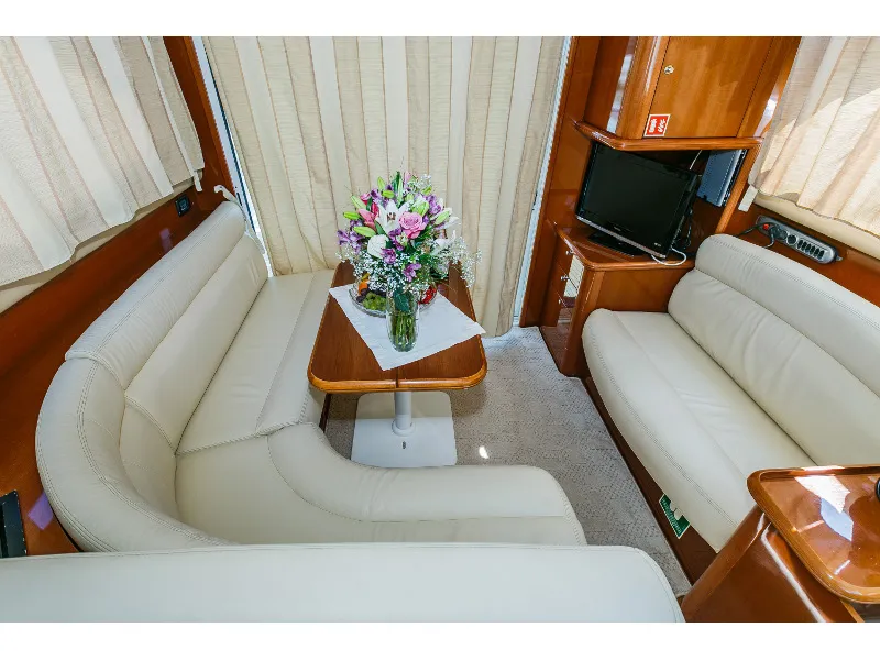 Salon of Dodo, a Prestige 36 Fly motorboat at Primošten, Croatia
