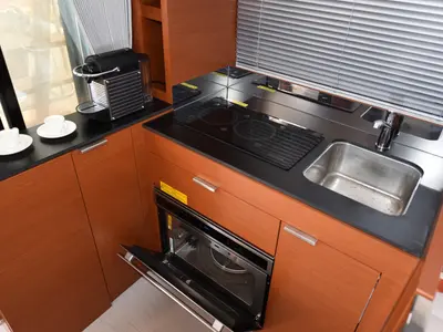 Galley of My Love II, a Prestige 42 Fly motorboat at Llucmajor, Spain