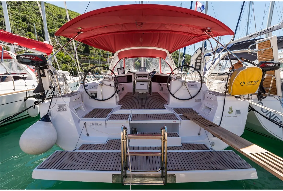 Exterior view of Ultra Dubrovnik, a Beneteau Oceanis 48 sailboat at Općina Medulin, Croatia