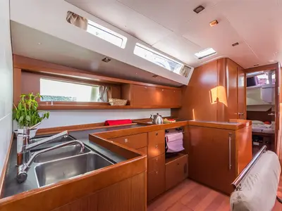 Galley of Ultra Dubrovnik, a Beneteau Oceanis 48 sailboat at Općina Medulin, Croatia