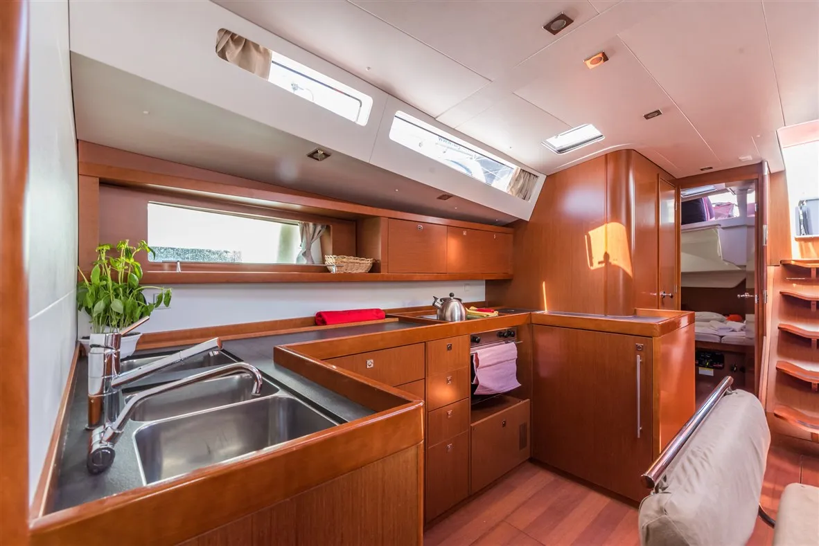 Galley of Ultra Dubrovnik, a Beneteau Oceanis 48 sailboat at Općina Medulin, Croatia