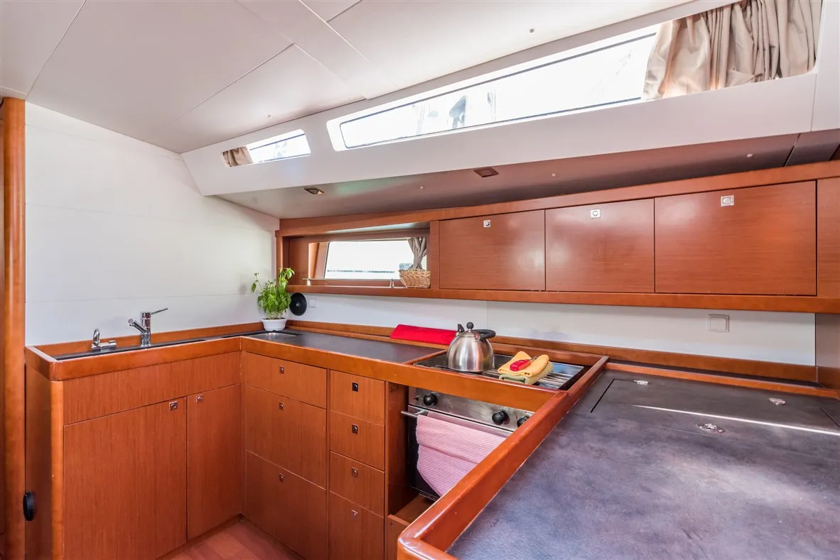 Galley of Ultra Dubrovnik, a Beneteau Oceanis 48 sailboat at Općina Medulin, Croatia