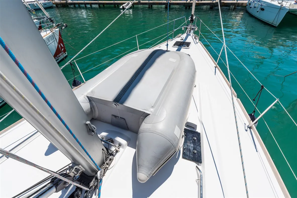 Deck of Ultra Dubrovnik, a Beneteau Oceanis 48 sailboat at Općina Medulin, Croatia