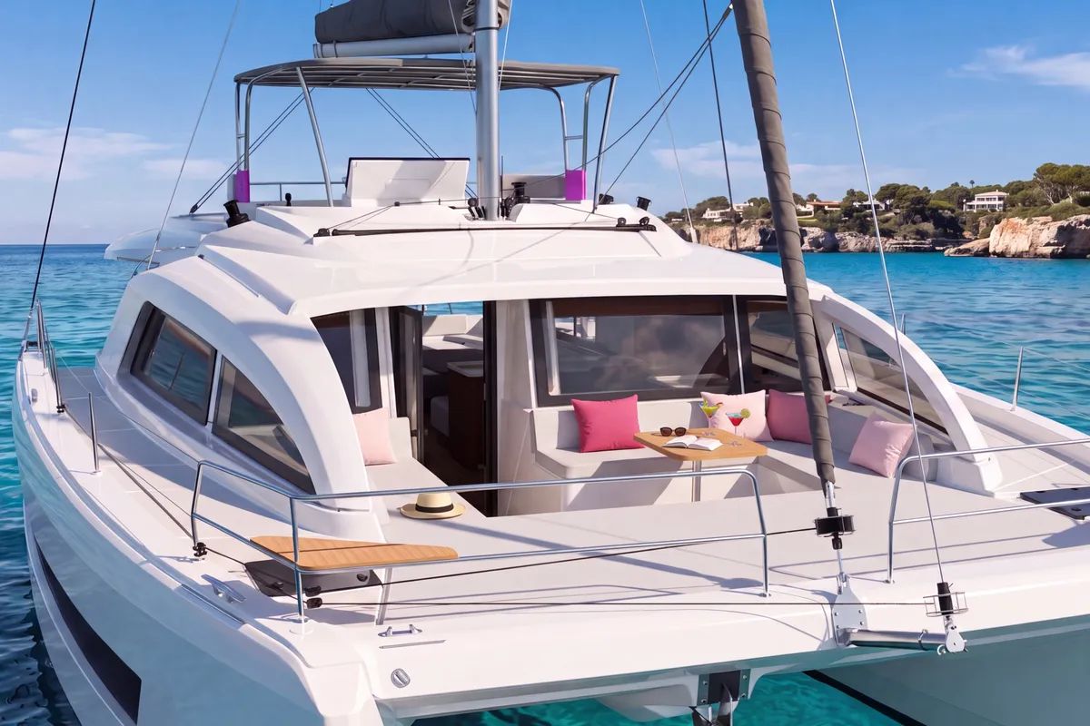 EOS, a Bali 4.3 catamaran at Saint-Mandrier-sur-Mer, France