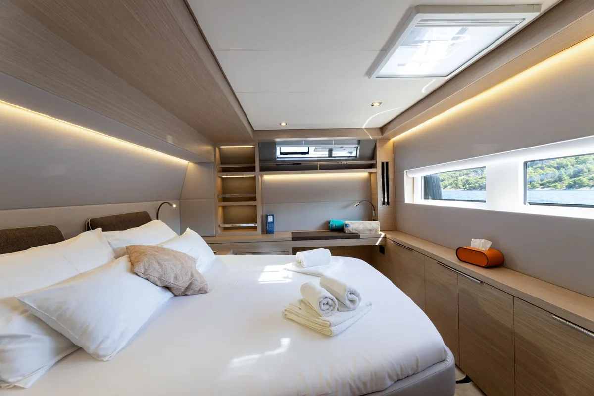 Cabin on ARTISAN, a Lagoon 55 catamaran at Split, Croatia