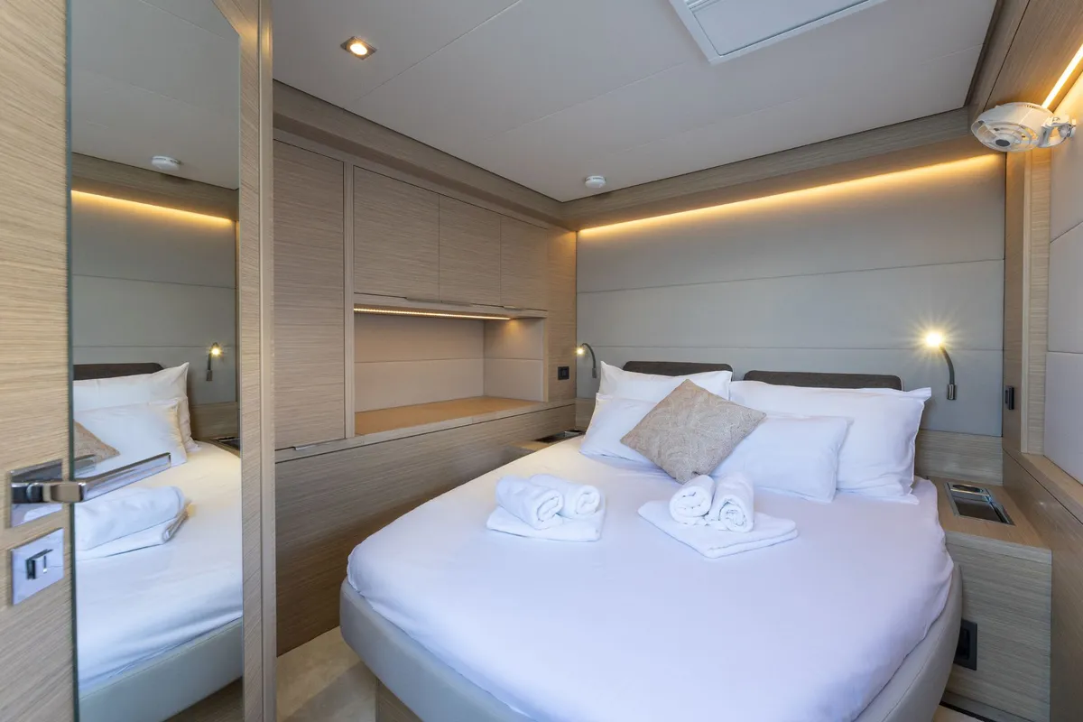 Cabin on ARTISAN, a Lagoon 55 catamaran at Split, Croatia