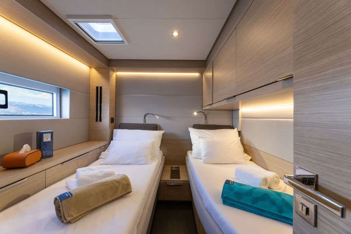 Cabin on ARTISAN, a Lagoon 55 catamaran at Split, Croatia