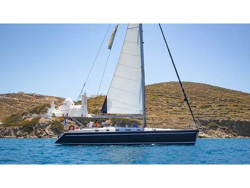 Exterior view of Christianna VII, a Ocean Star 51.1 sailboat at Mykonos, Greece