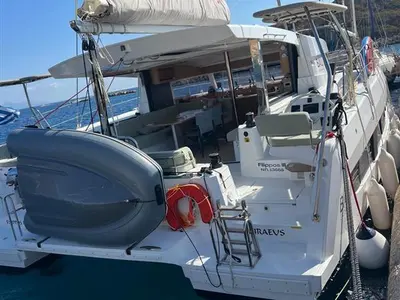 Exterior view of Filippos III, a Bali Catsmart catamaran at Zakynthos Municipal Unit, Greece