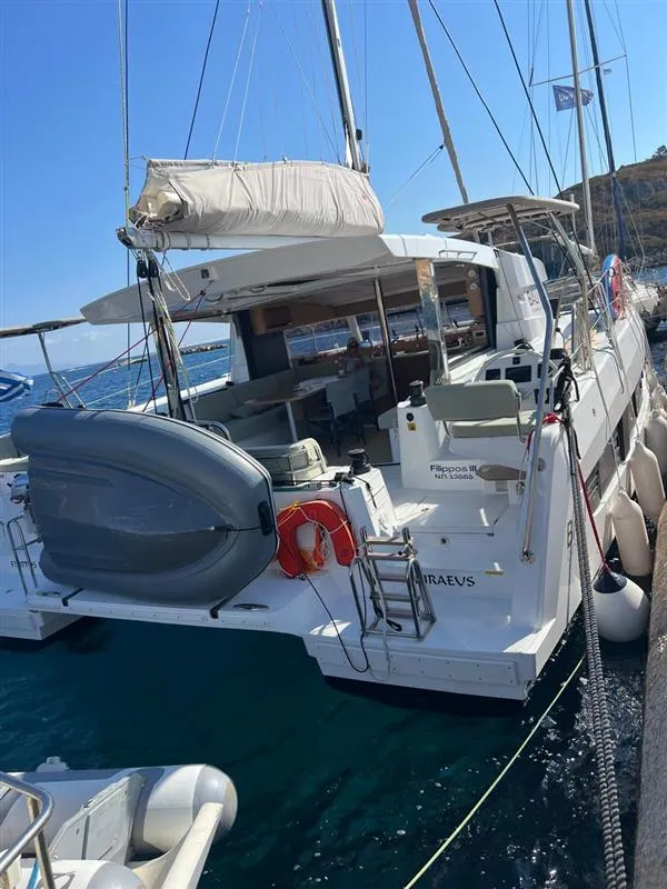 Exterior view of Filippos III, a Bali Catsmart catamaran at Zakynthos Municipal Unit, Greece