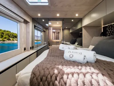 Cabin on Ahalya, a Sunreef 60 catamaran at Kaštela, Croatia