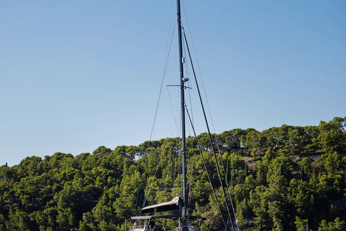 Exterior view of Ahalya, a Sunreef 60 catamaran at Kaštela, Croatia