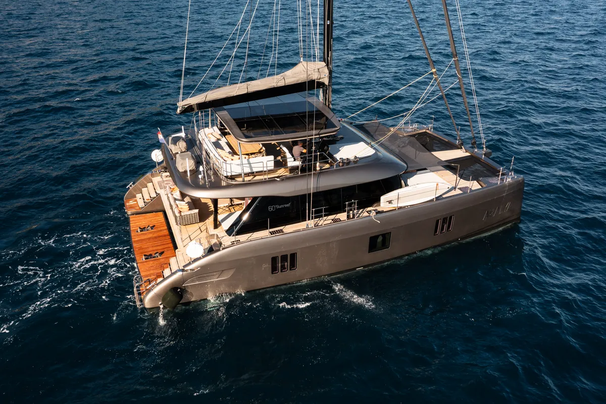 Cabin on Ahalya, a Sunreef 60 catamaran at Kaštela, Croatia