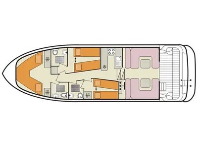 Floor plan of Elegance - Comfort 34, a Cygnet Elegance motorboat at Saint-Gilles, France