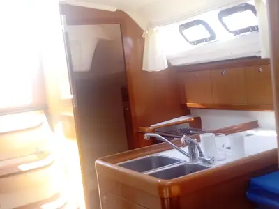 Galley of Trizonia, a Beneteau Oceanis 31 sailboat at Municipal Unit of Lefkada, Greece