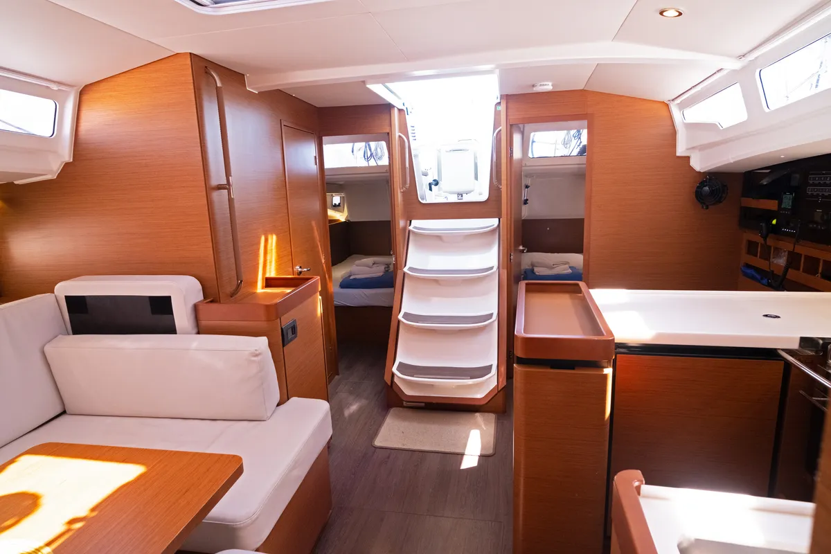 Galley of Sun Kiss, a Jeanneau Sun Odyssey 440 sailboat at Split, Croatia