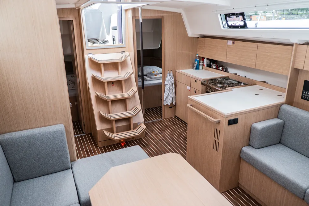 Cabin on Aruna, a Bavaria C42 sailboat at Fethiye, Turkey