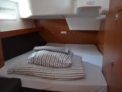 Cabin on Isabella, a Bavaria Cruiser 51 sailboat at Seget Donji, Croatia
