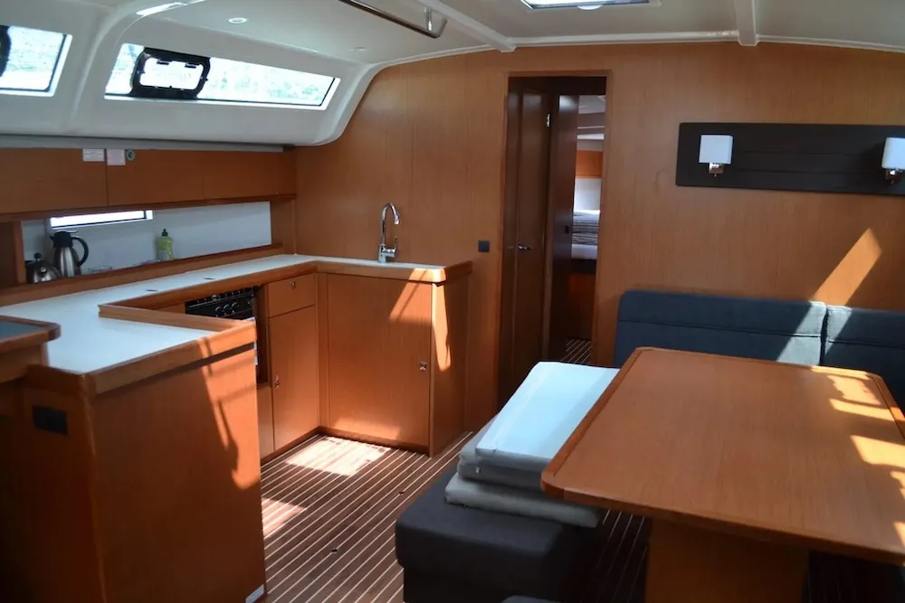 Galley of Isabella, a Bavaria Cruiser 51 sailboat at Seget Donji, Croatia