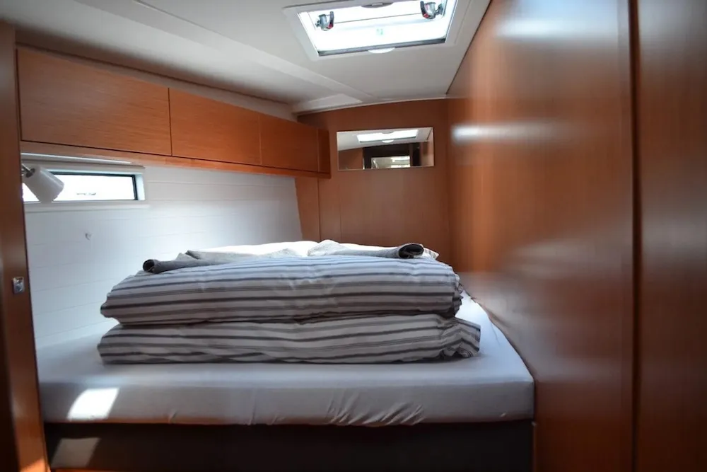 Cabin on Isabella, a Bavaria Cruiser 51 sailboat at Seget Donji, Croatia