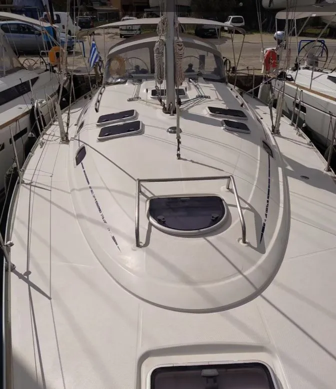 Deck of ARMONIA, a Dufour Gib Sea 43 sailboat at Volos Municipality, Greece