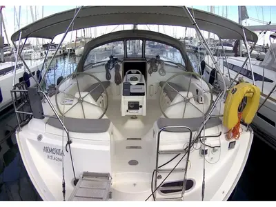 Cockpit of ARMONIA, a Dufour Gib Sea 43 sailboat at Volos Municipality, Greece