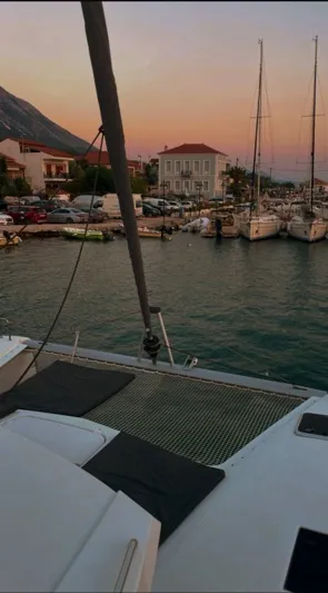 Kebitree, a Fountaine Pajot Isla 40 catamaran at Municipal Unit of Palairos, Greece