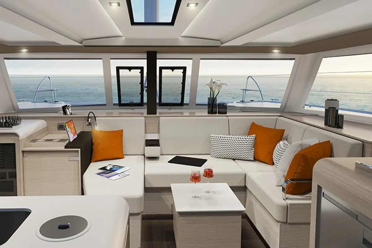 Kebitree, a Fountaine Pajot Isla 40 catamaran at Municipal Unit of Palairos, Greece