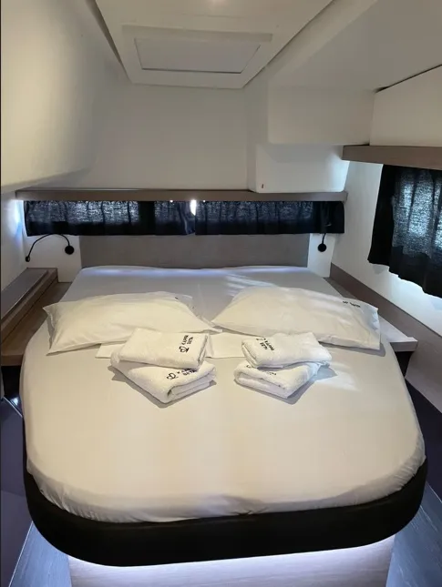 Kebitree, a Fountaine Pajot Isla 40 catamaran at Municipal Unit of Palairos, Greece