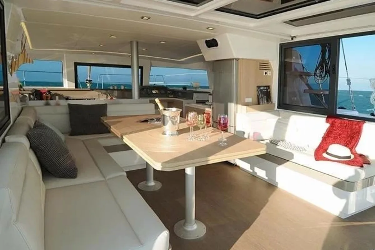 Exterior view of COSTAR, a Bali 4.1 catamaran at Rosignano Solvay, Italy