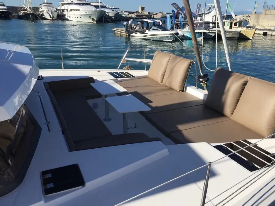 Exterior view of COSTAR, a Bali 4.1 catamaran at Rosignano Solvay, Italy