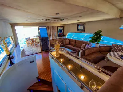 Salon of ZEUS, a Gulet Custom built 183 motor yacht at Kadıköy, Turkey