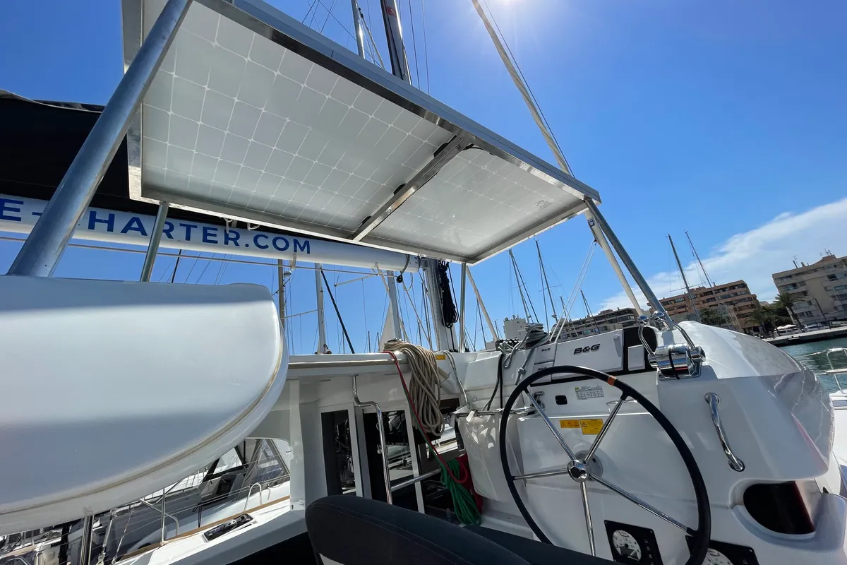 Eskimo, a Lagoon 40 catamaran at Ibiza, Spain