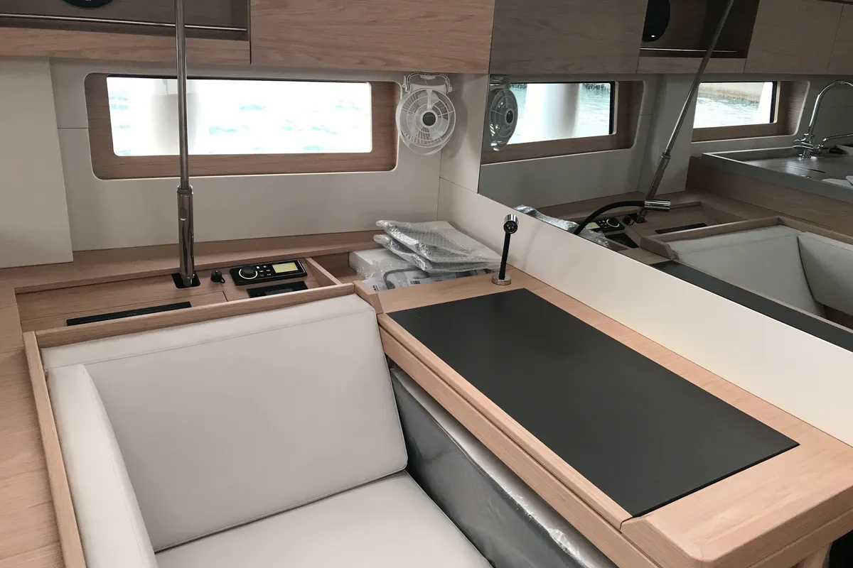 Deck of Gacrux, a Beneteau Oceanis 51.1 sailboat at Rosignano Solvay, Italy