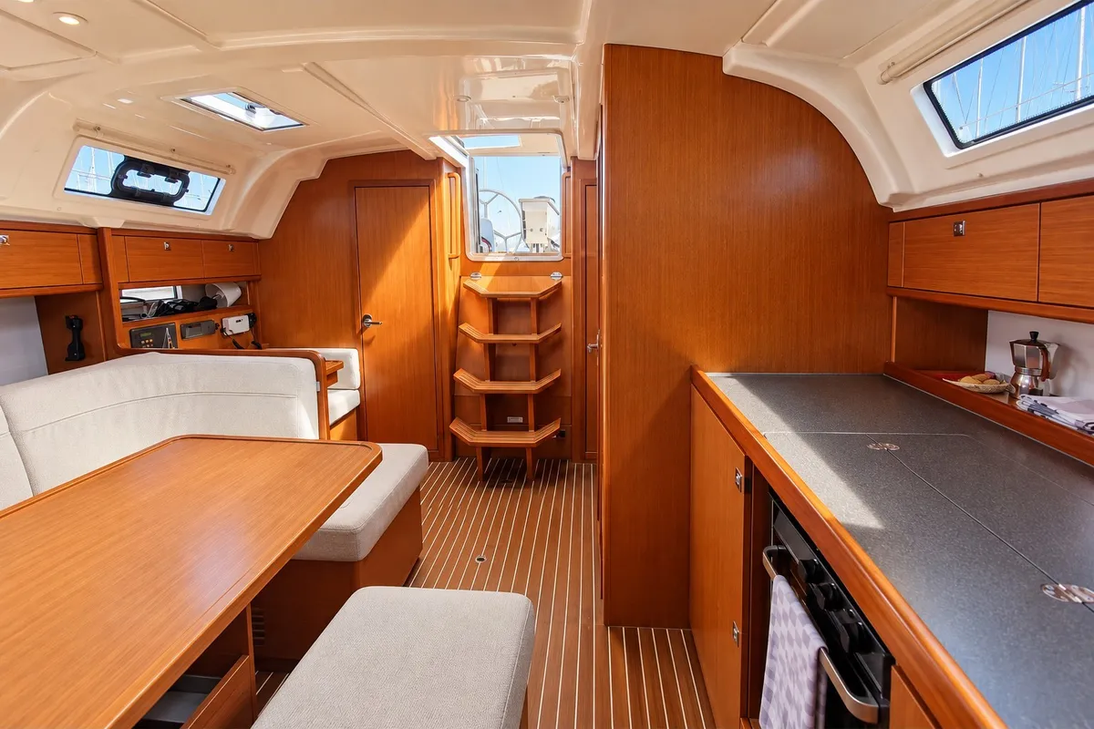 Surya, a Bavaria 41 sailboat at Olbia, Italy
