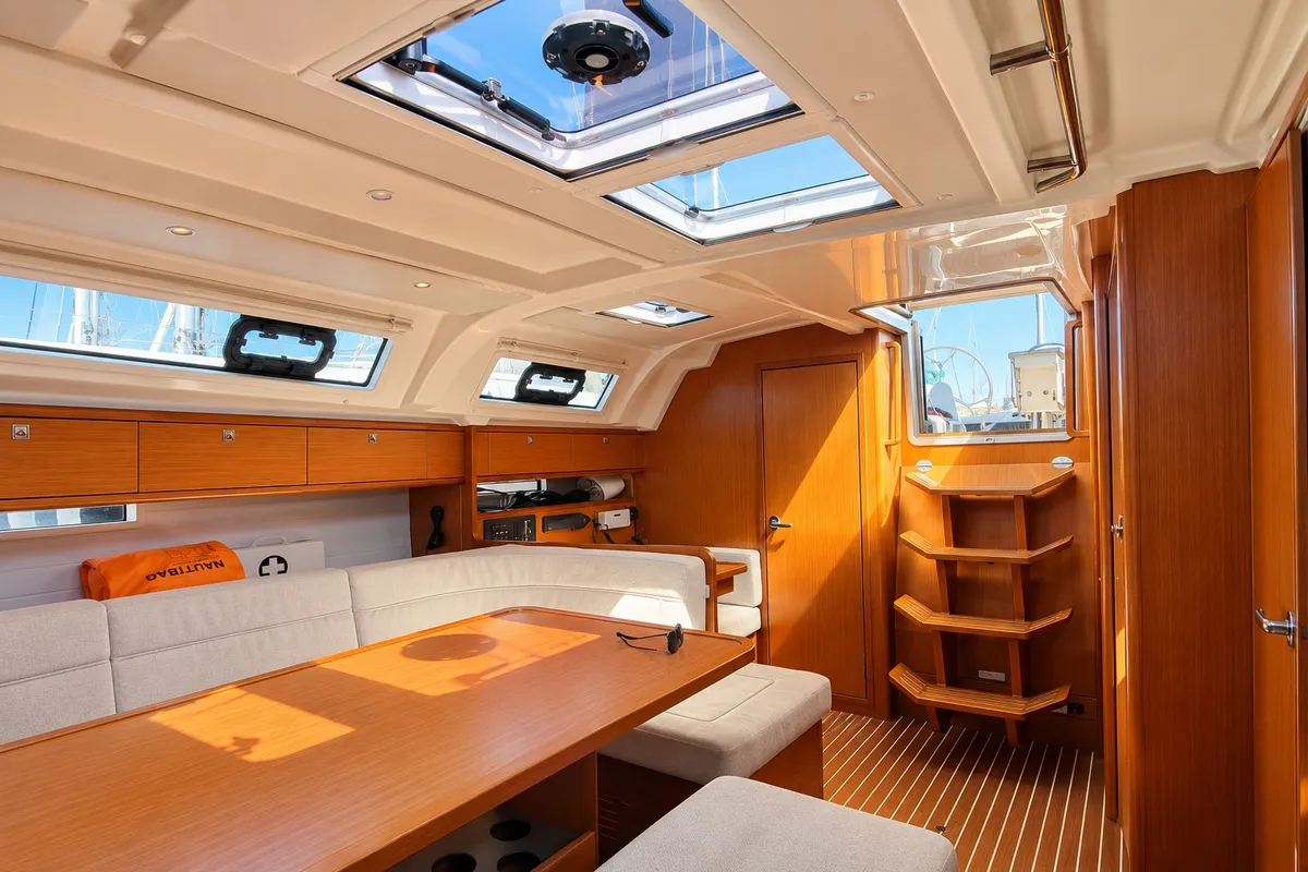 Surya, a Bavaria 41 sailboat at Olbia, Italy