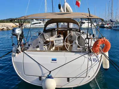 Surya, a Bavaria 41 sailboat at Olbia, Italy
