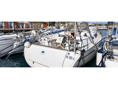 Surya, a Bavaria 41 sailboat at Olbia, Italy