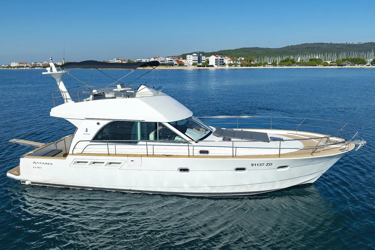 Exterior view of KATANA, a Beneteau Antares 13,80 motor yacht at Općina Sukošan, Croatia