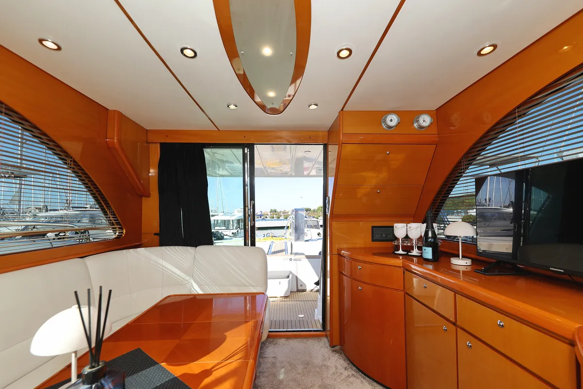 Cockpit of KATANA, a Beneteau Antares 13,80 motor yacht at Općina Sukošan, Croatia