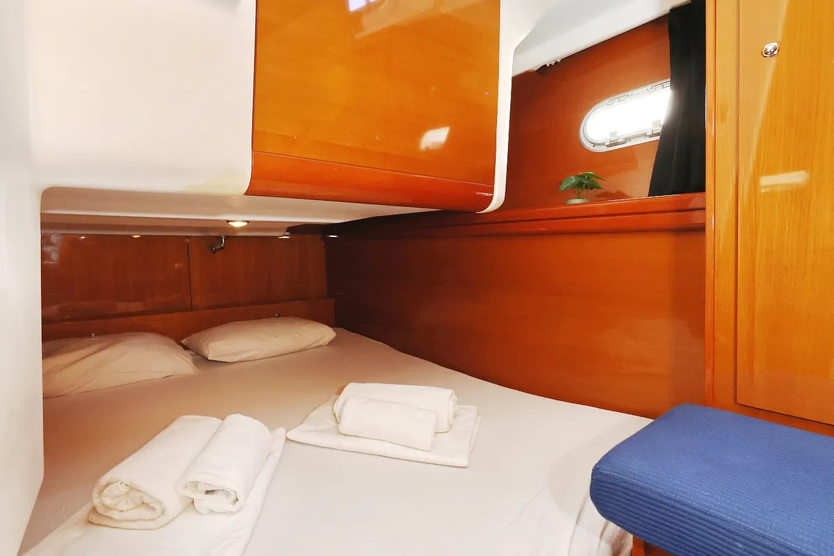 Cabin on KATANA, a Beneteau Antares 13,80 motor yacht at Općina Sukošan, Croatia