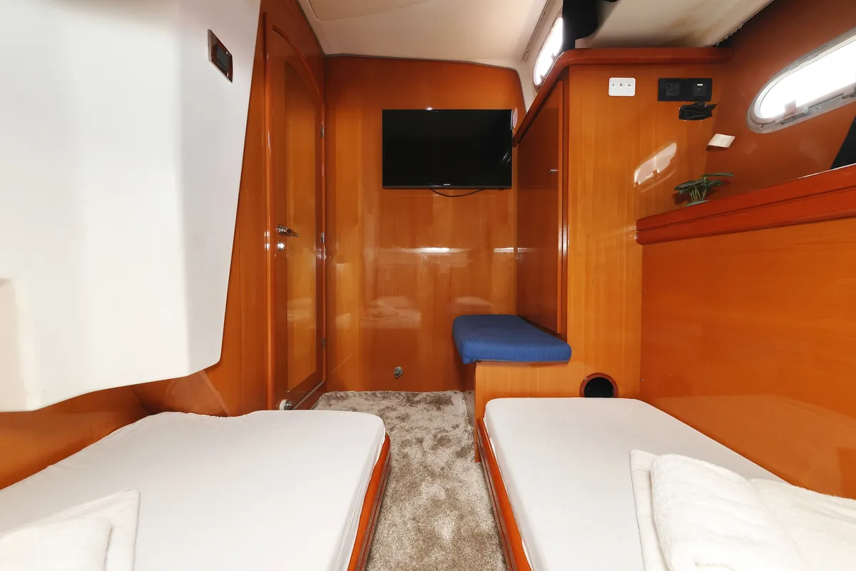 Cabin on KATANA, a Beneteau Antares 13,80 motor yacht at Općina Sukošan, Croatia
