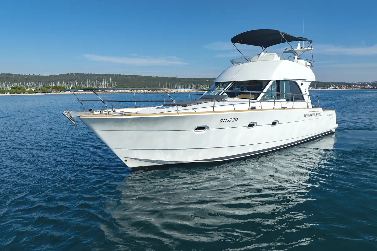 Exterior view of KATANA, a Beneteau Antares 13,80 motor yacht at Općina Sukošan, Croatia