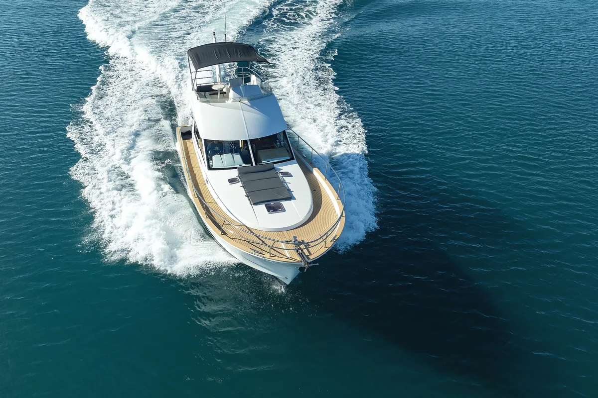 Exterior view of KATANA, a Beneteau Antares 13,80 motor yacht at Općina Sukošan, Croatia
