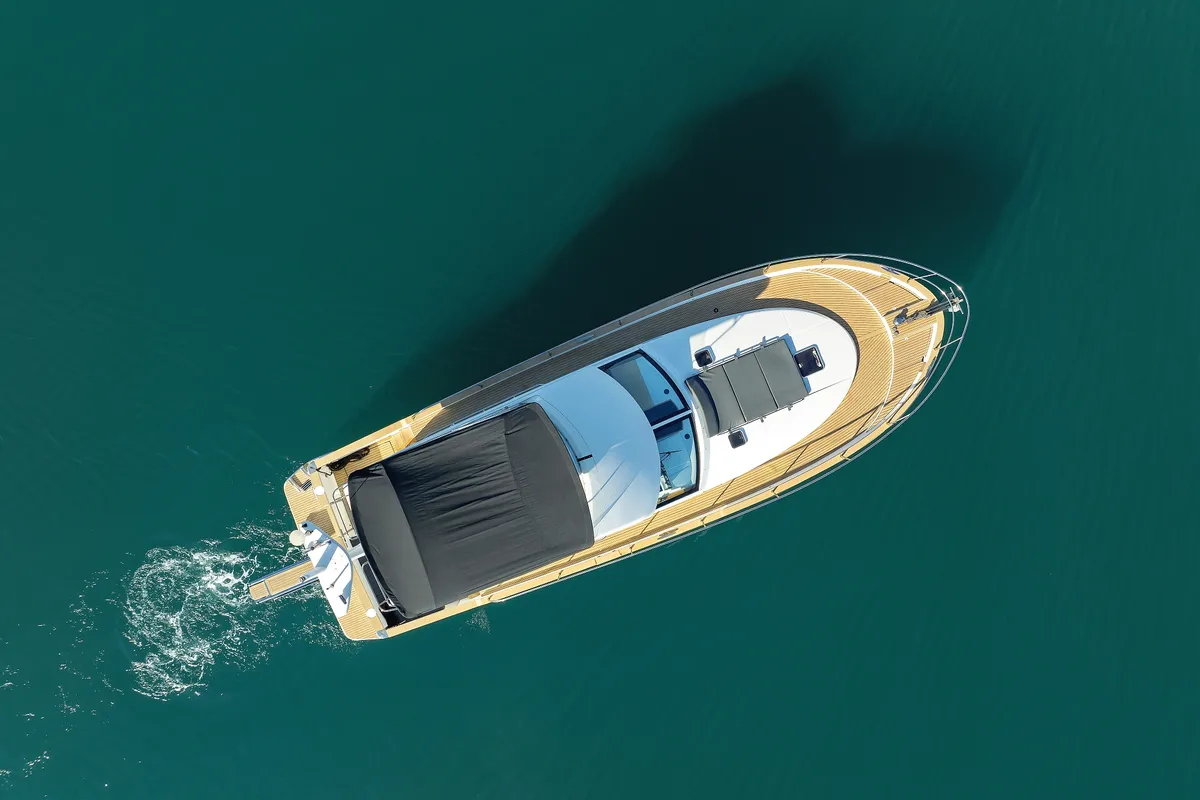 Exterior view of KATANA, a Beneteau Antares 13,80 motor yacht at Općina Sukošan, Croatia